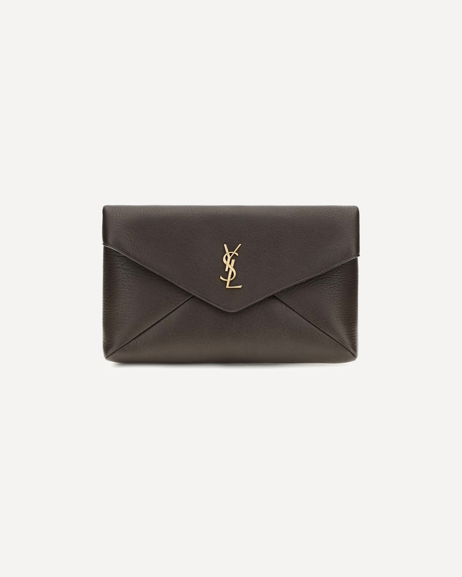 Saint Laurent Envelope leather Clutch, view 3