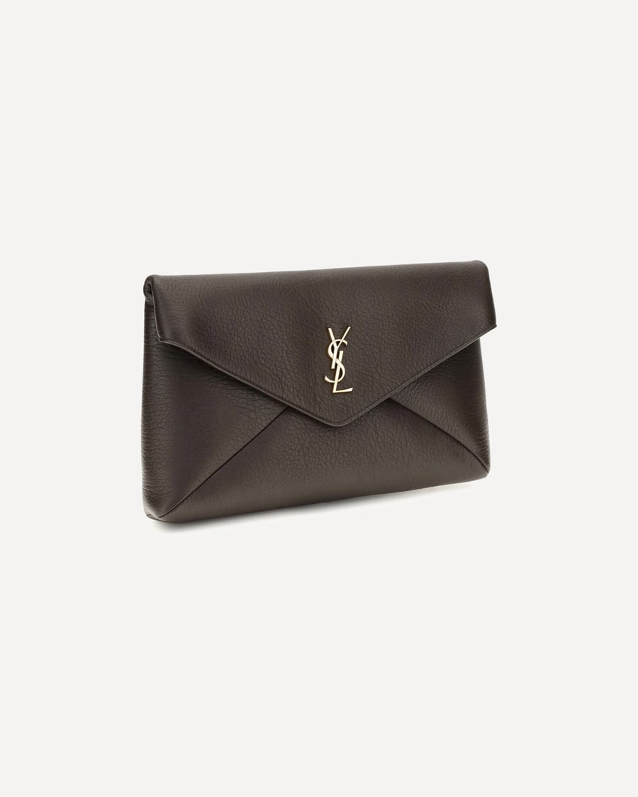 Saint Laurent Envelope leather Clutch, view 4