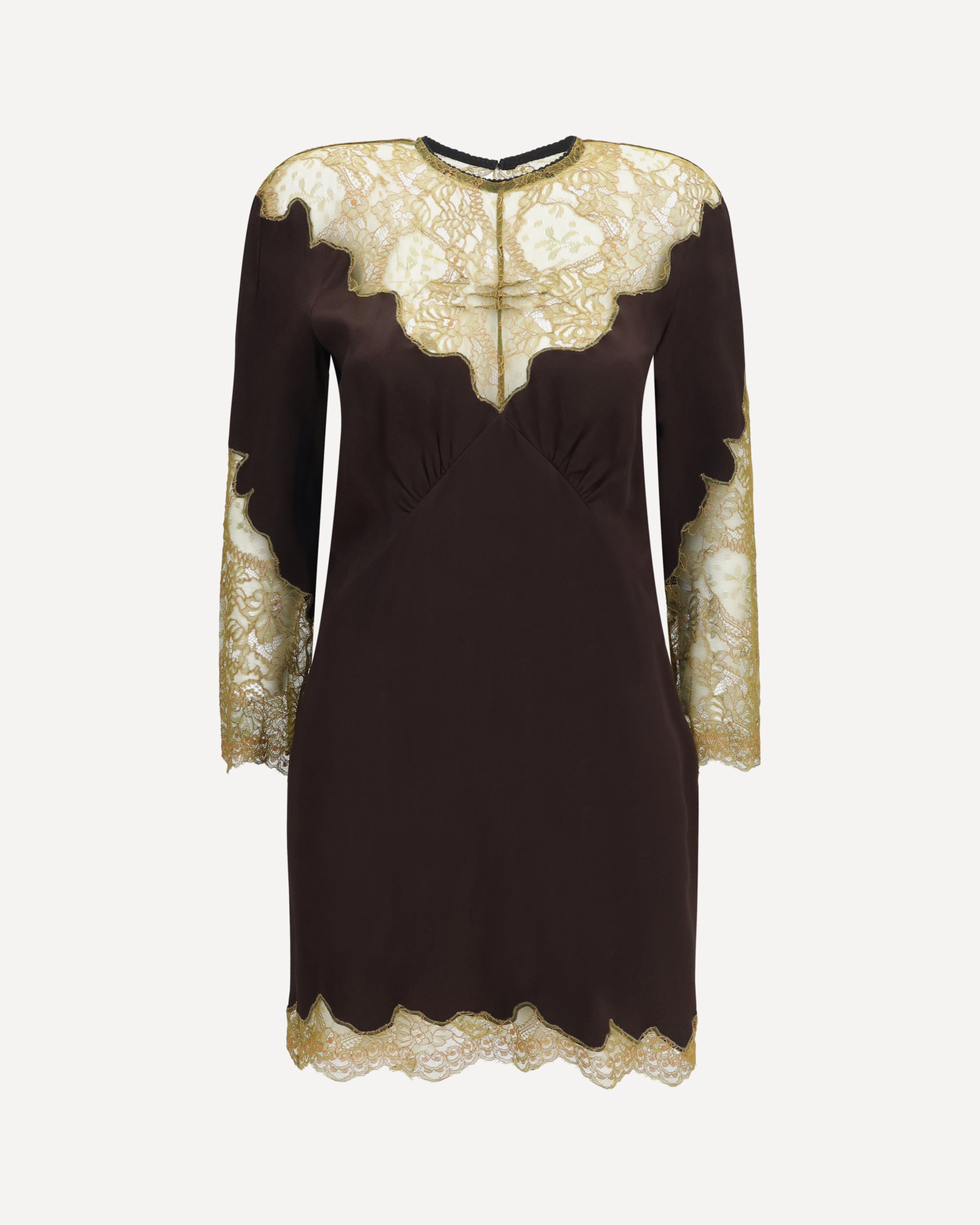 The Attico Short Dress with lace details