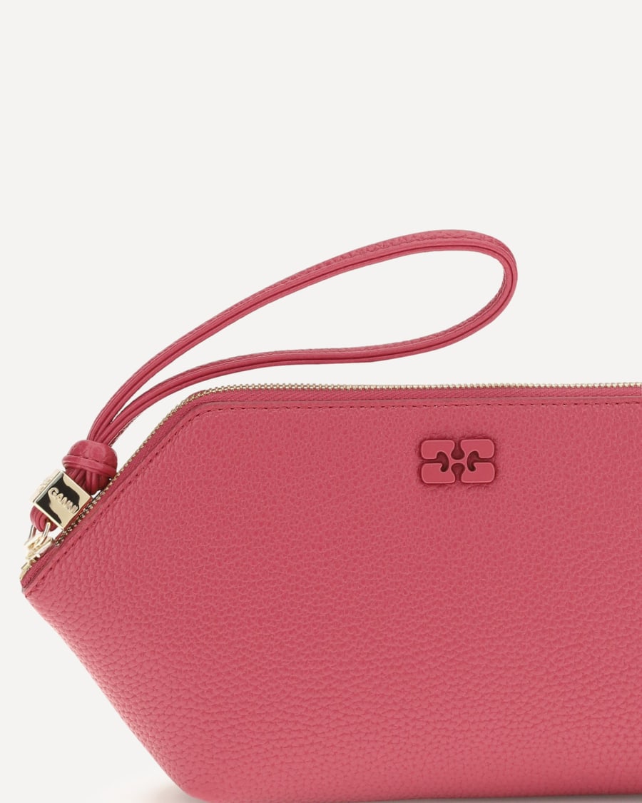 Ganni Grained leather Bou Pouch, view 5
