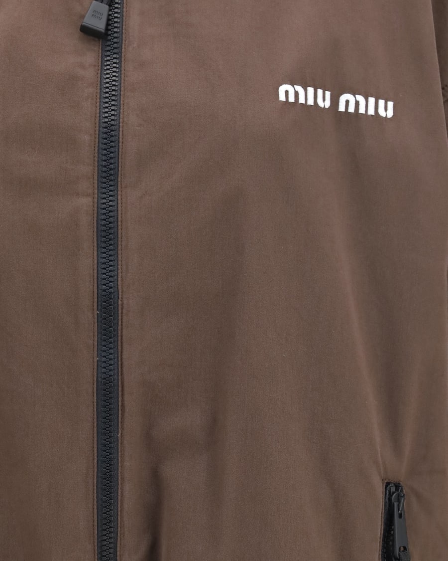 Miu Miu Gabardine Jacket with zip, view 5