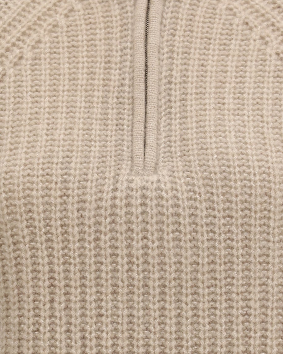 ALLUDE Ribbed Troyer Sweater with zip, view 5