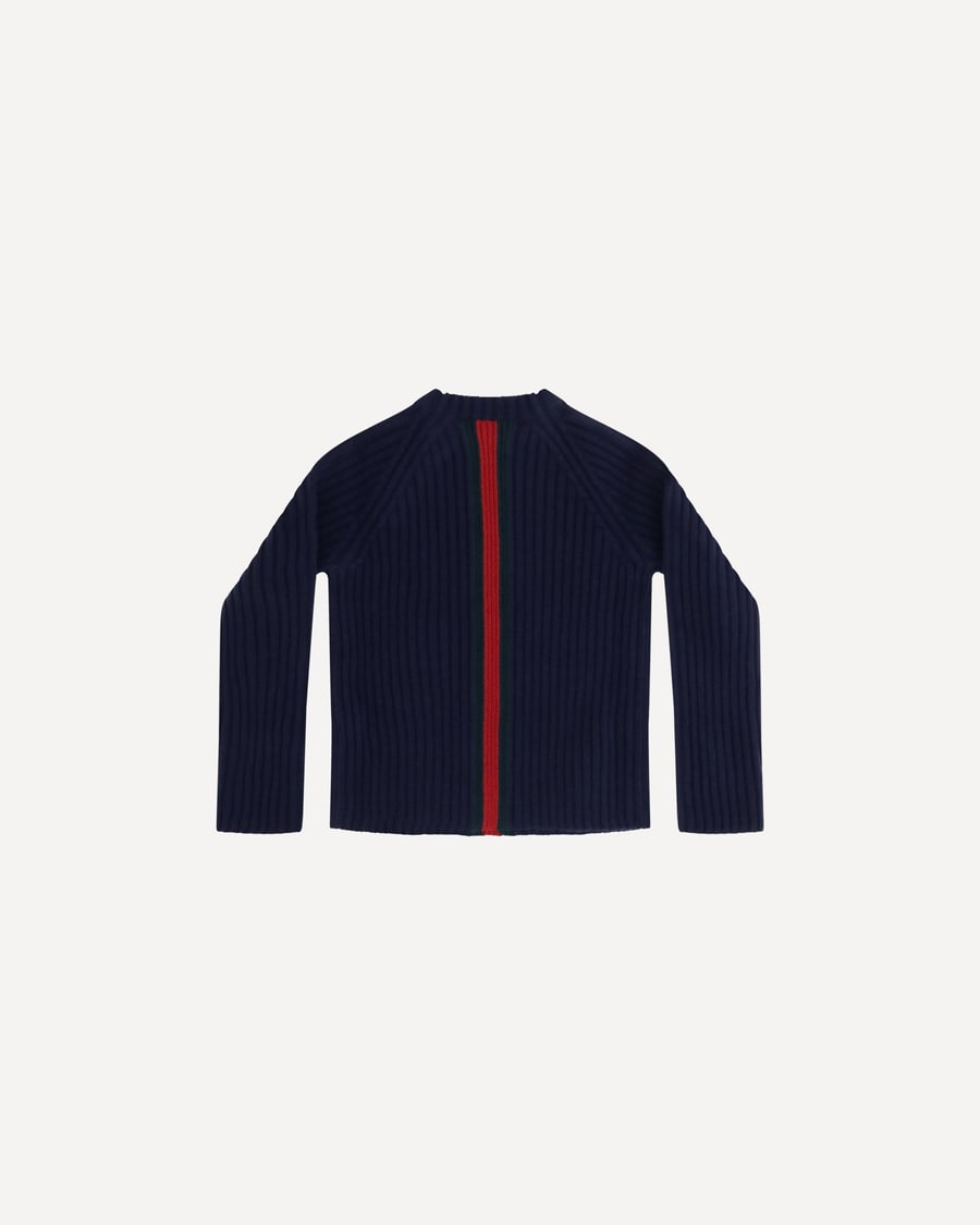 Gucci Web stripe wool Sweater for Boy, view 4
