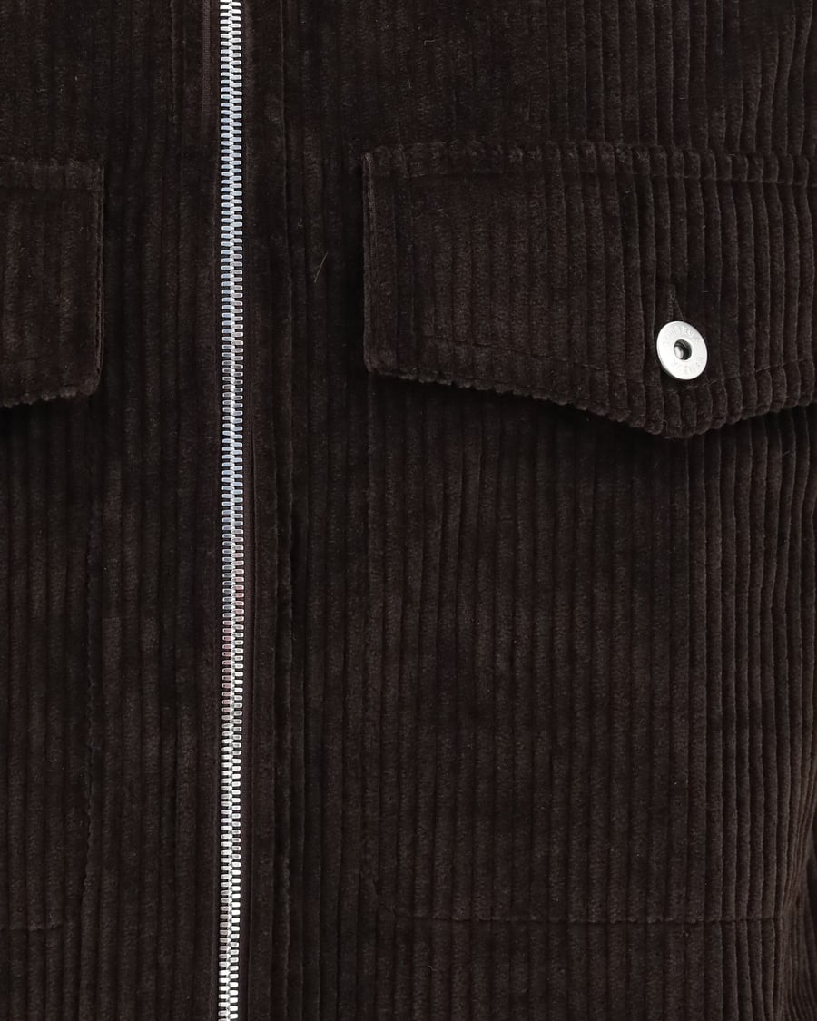 Bottega Veneta Corduroy Jacket with leather collar, view 5