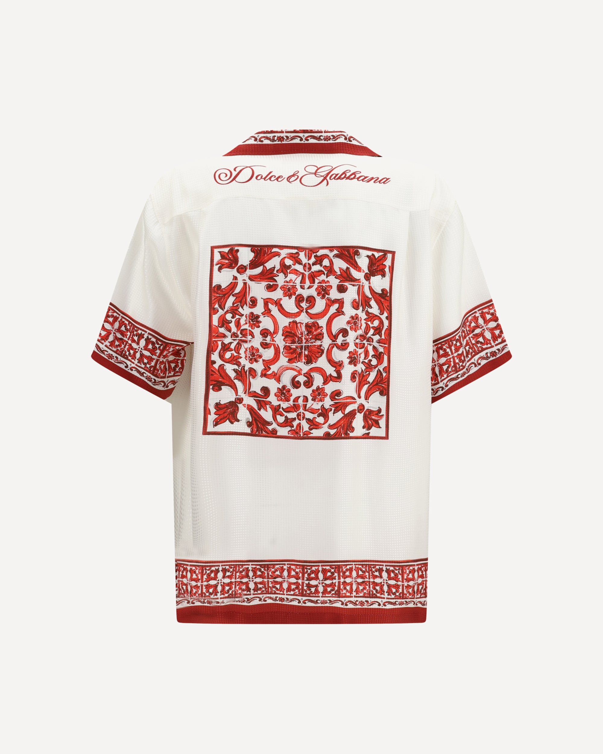 Dolce & Gabbana Hawaii Shirt in jacquard twill with majolica print, view 2