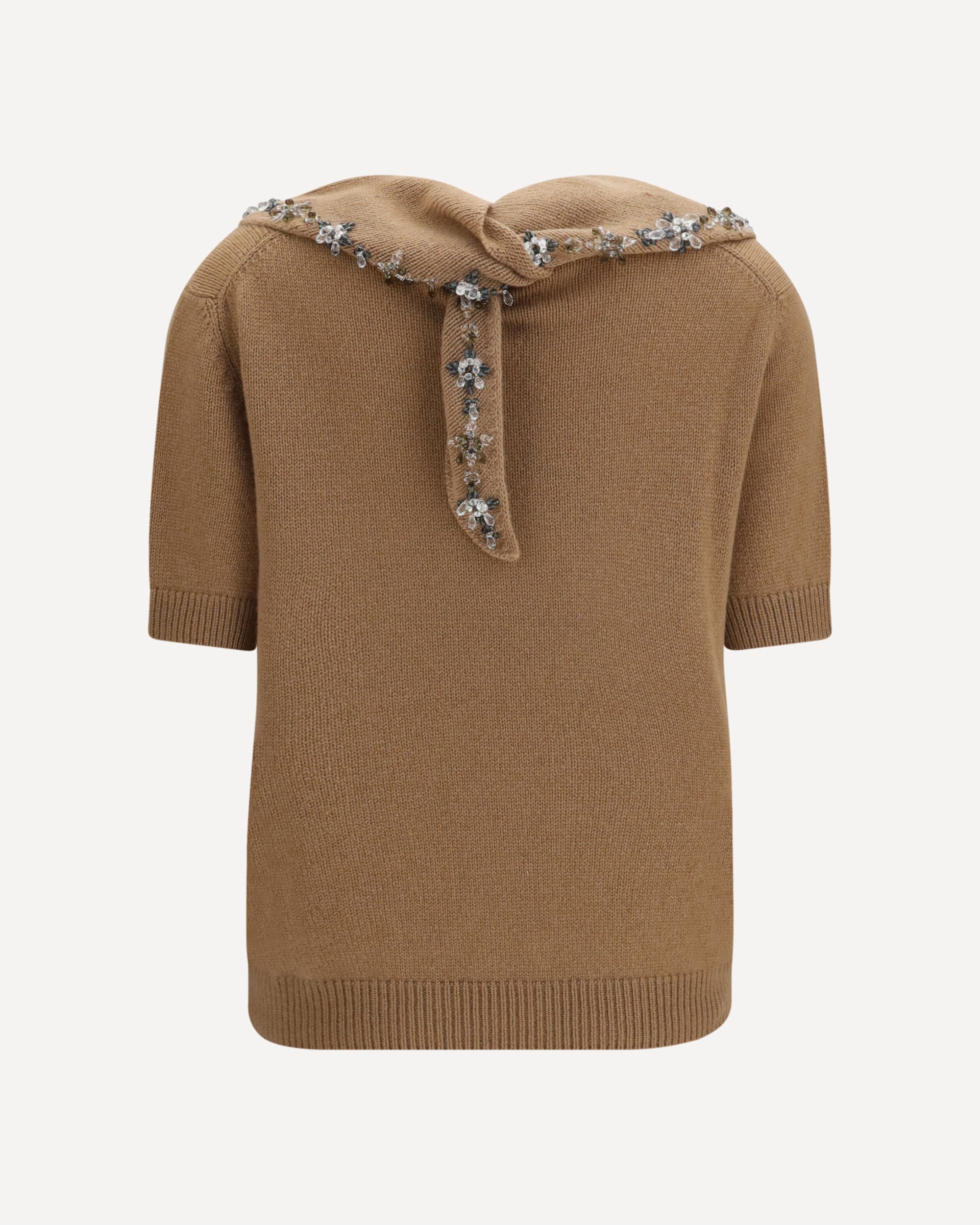 Prada Cashmere Sweater with jewel scarf, view 2