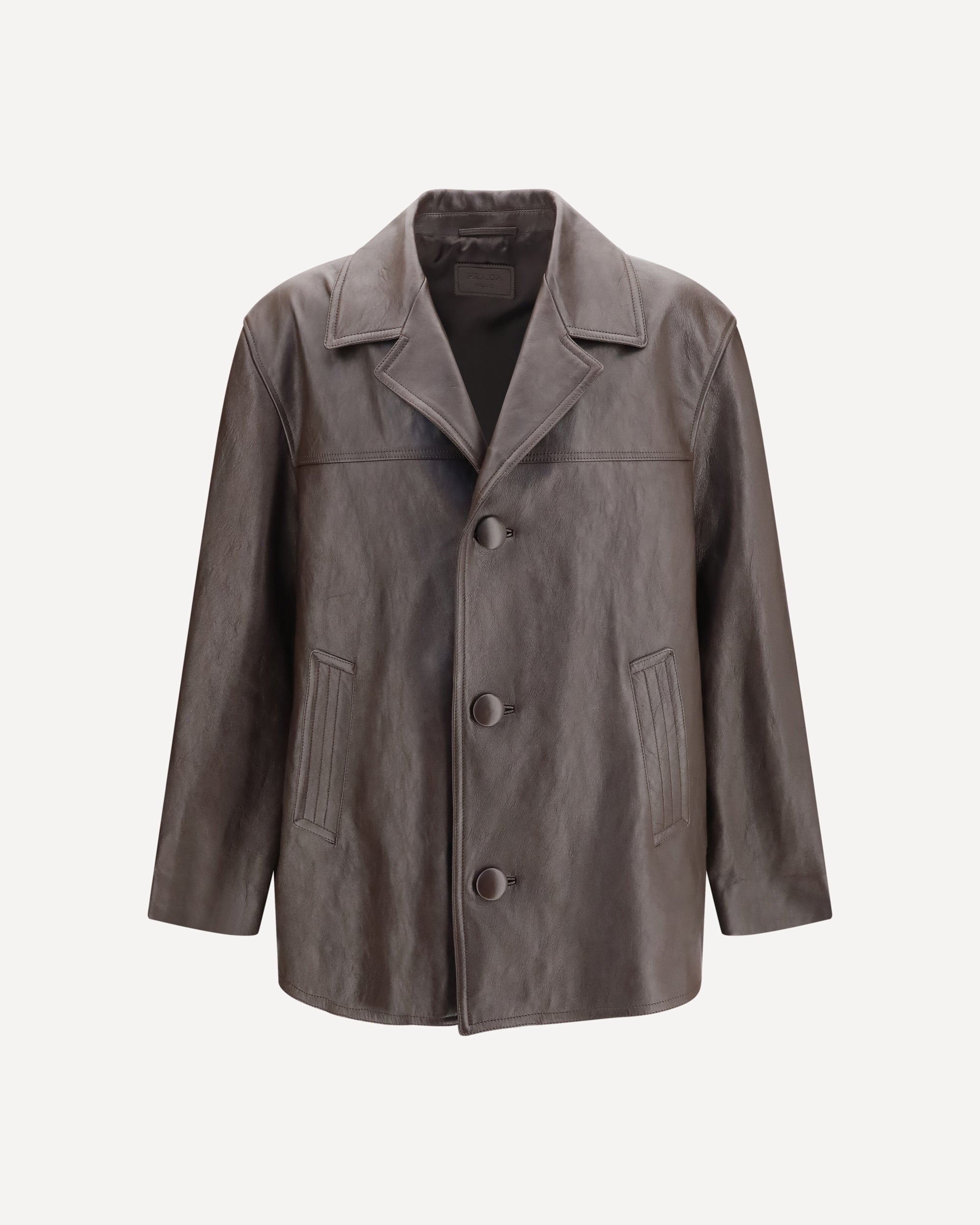 Prada Leather Caban Jacket