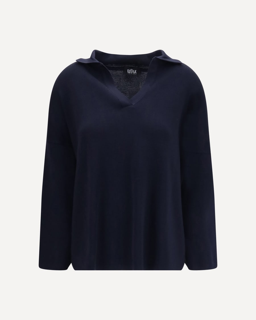 ELLA Wool polo collar Sweater
