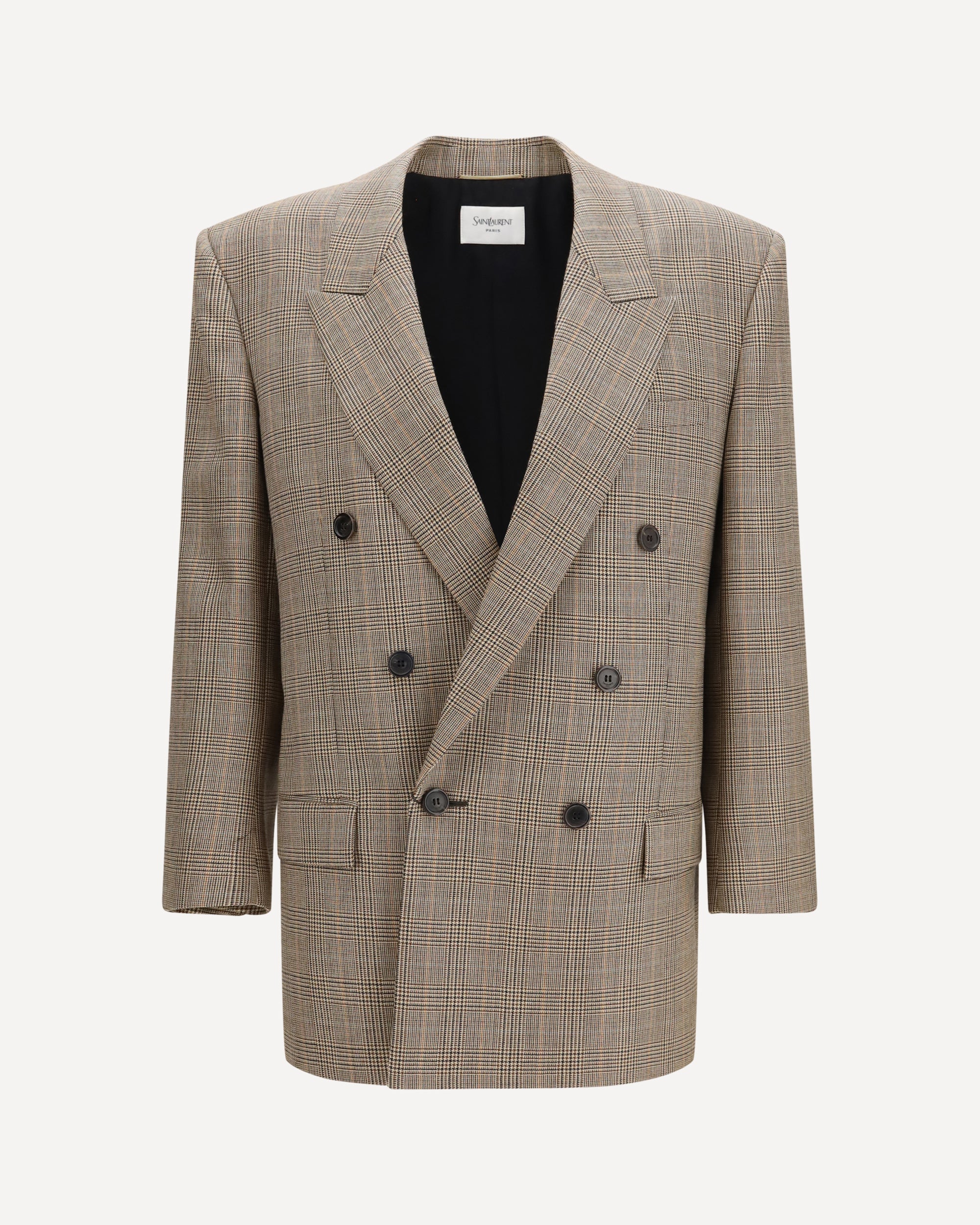 Saint Laurent Prince of Wales Houndstooth wool Blazer
