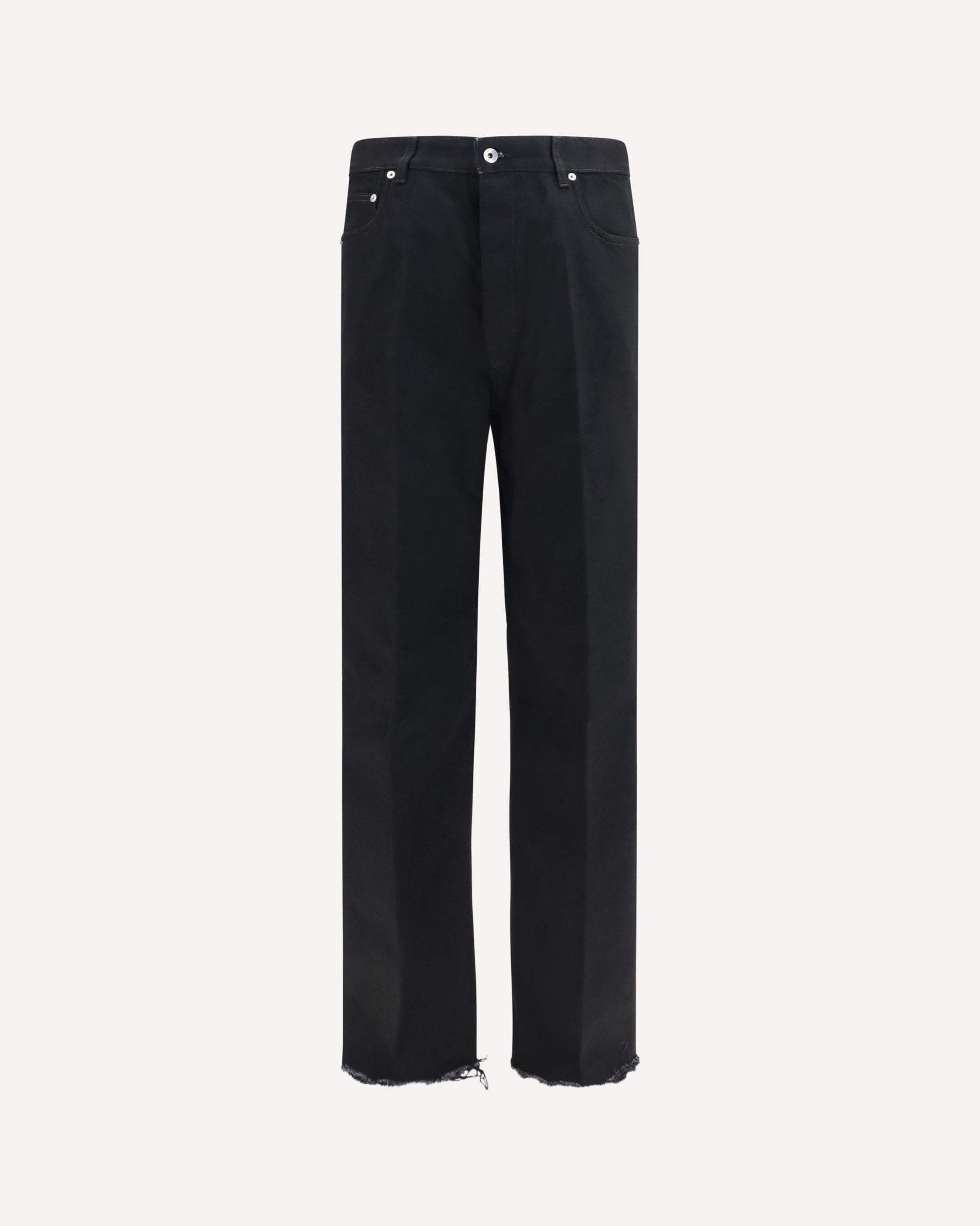 Rick Owens Frayed hem cotton Jeans