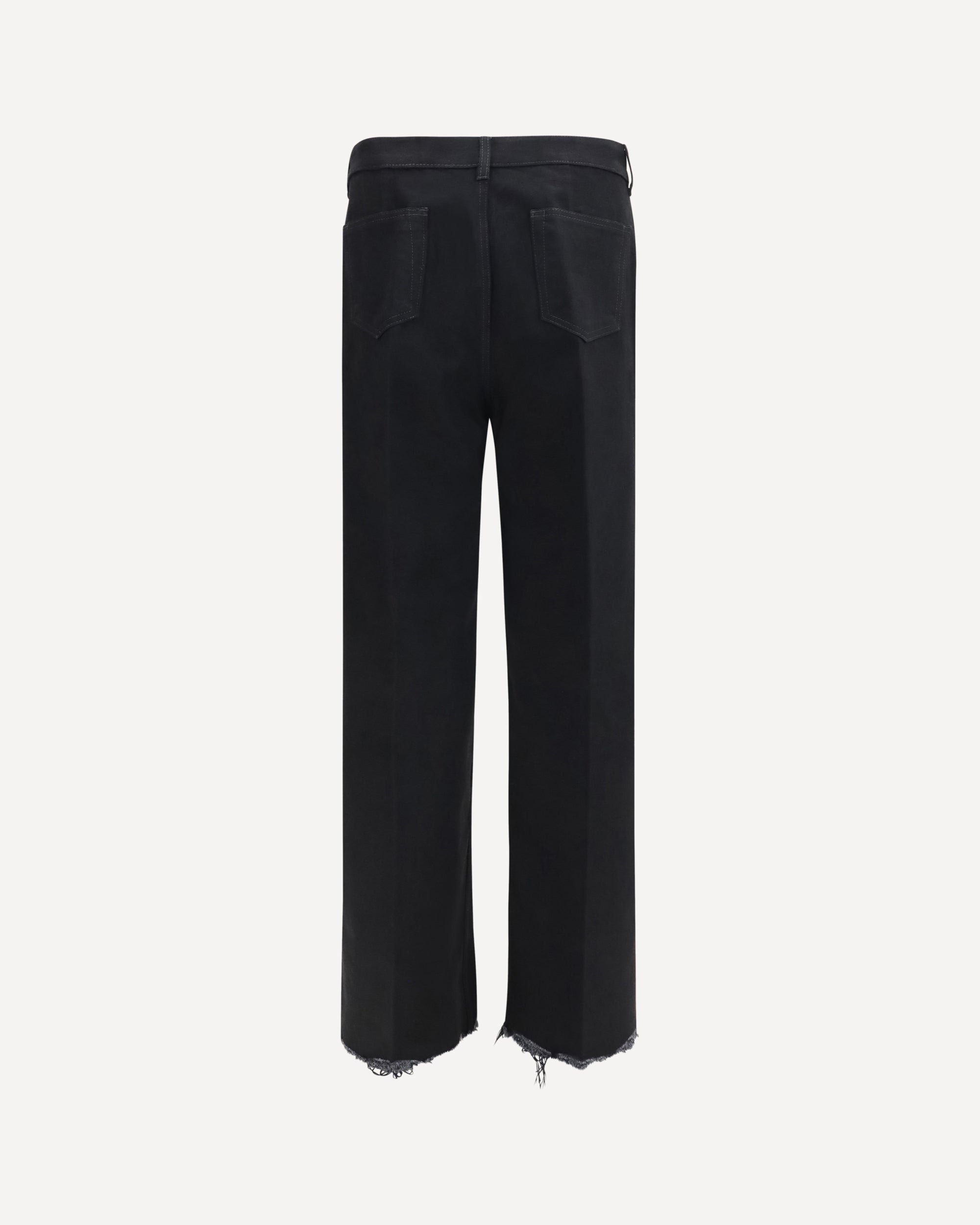 Rick Owens Frayed hem cotton Jeans, view 2