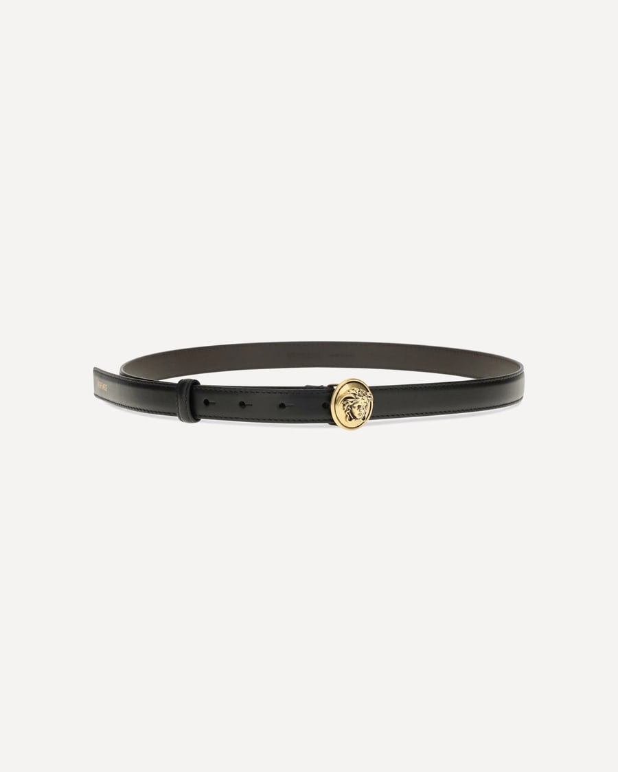 Versace Logo leather Belt, view 4