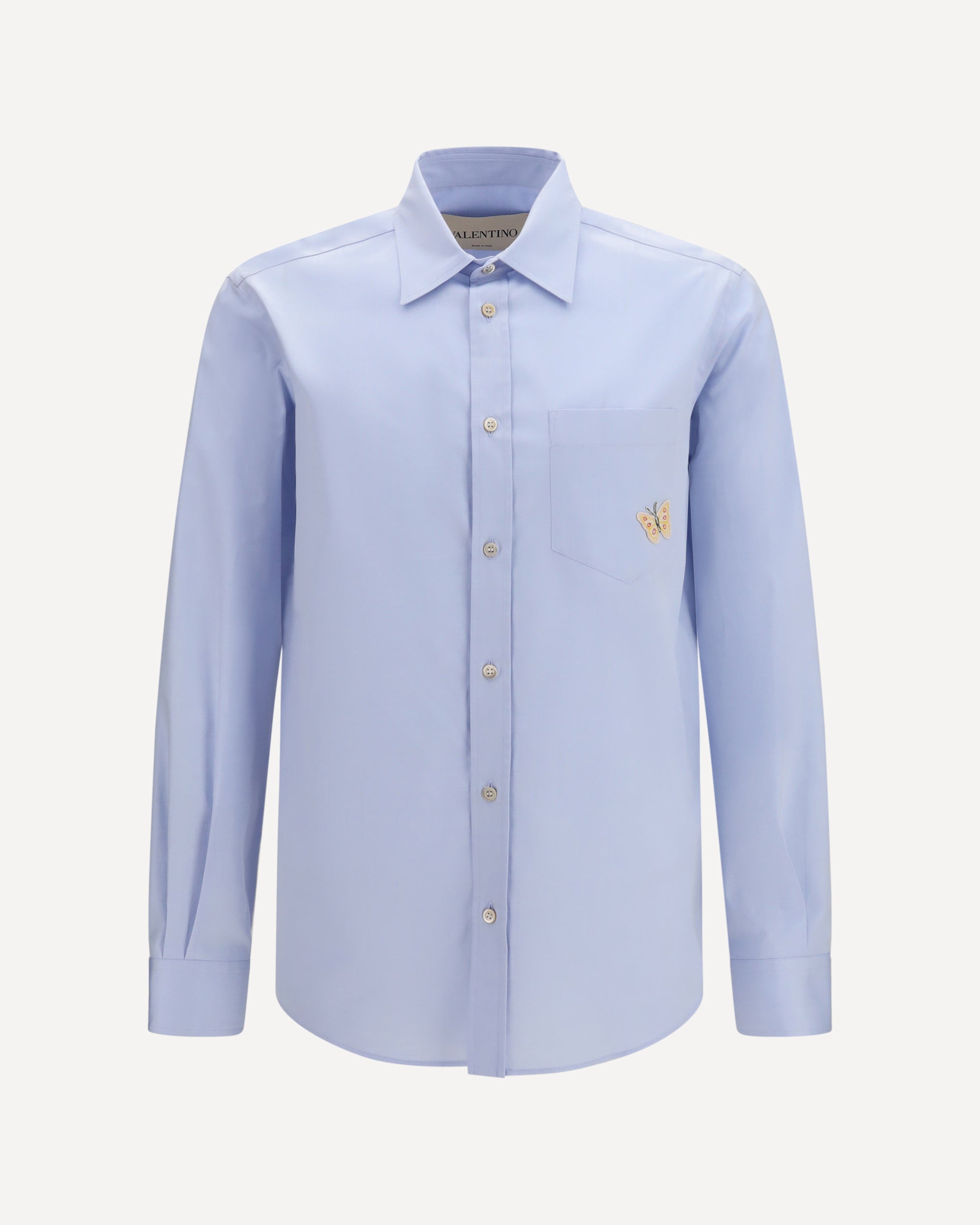 VALENTINO Cotton Shirt with butterfly embroidery