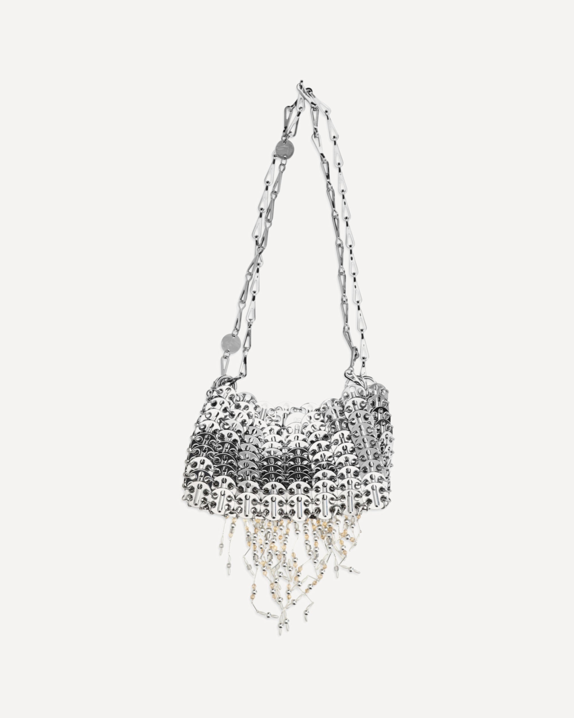 RABANNE Nano 1969 pearl fringe Shoulder Bag, view 2