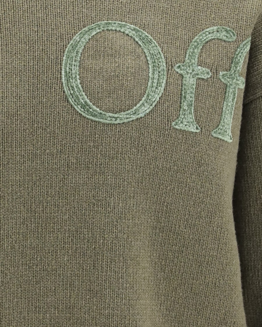 Off-White Bookish shared logo knit Crewneck, view 5