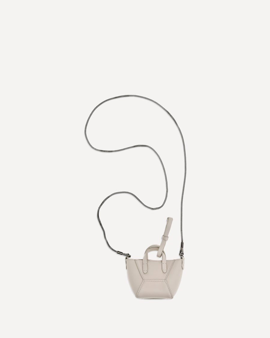 Brunello Cucinelli Mini leather Shoulder Bag, view 2