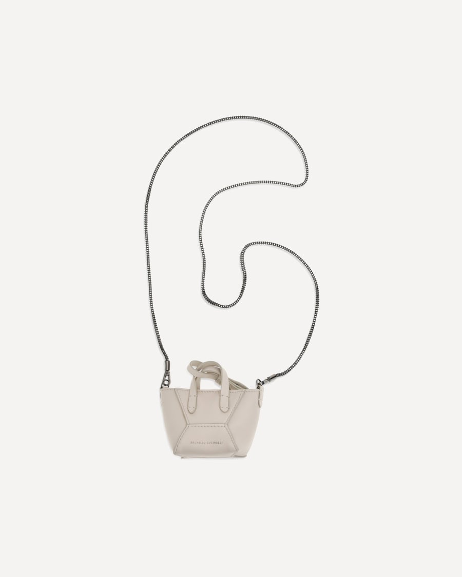 Brunello Cucinelli Mini leather Shoulder Bag, view 3