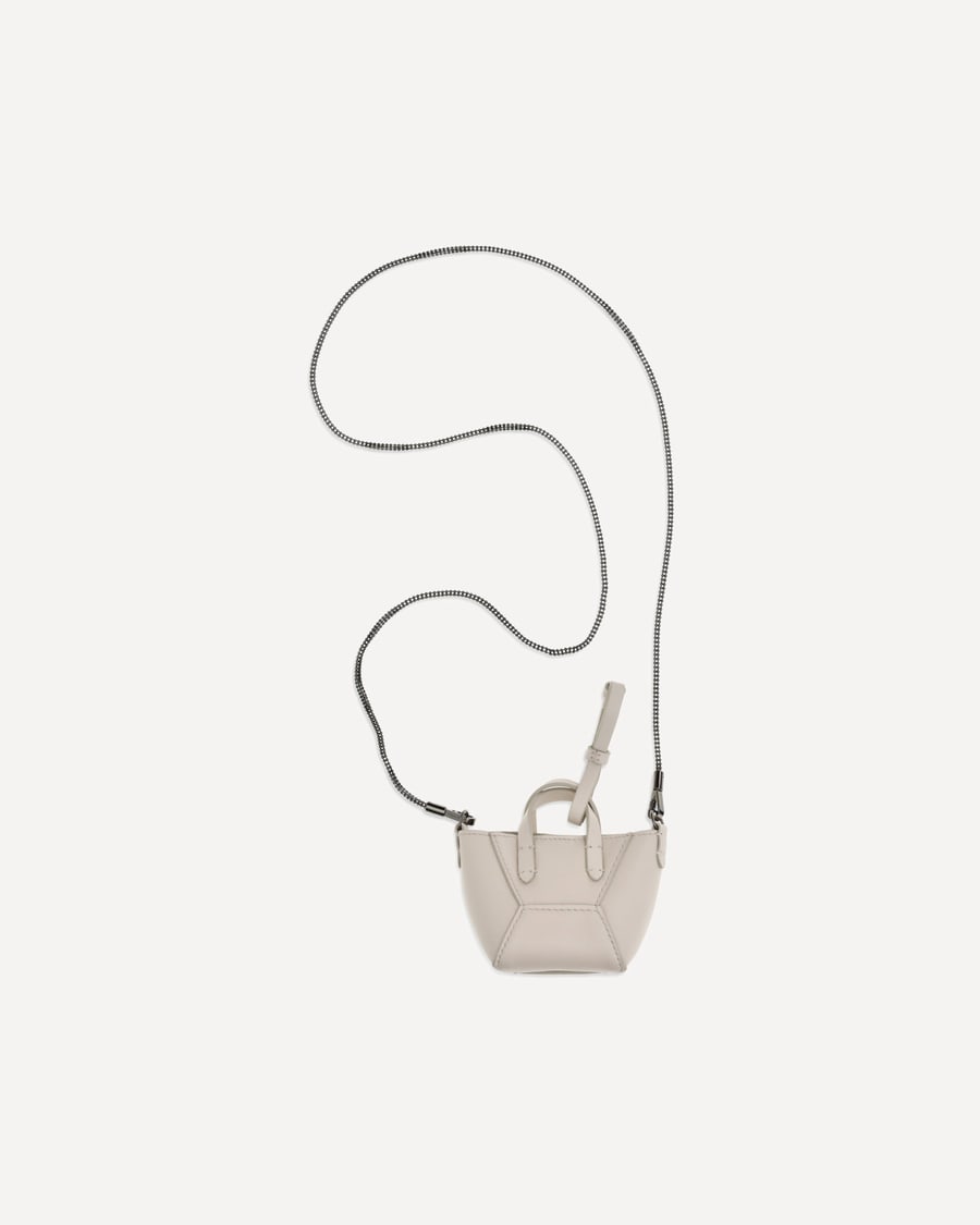 Brunello Cucinelli Mini leather Shoulder Bag, view 4