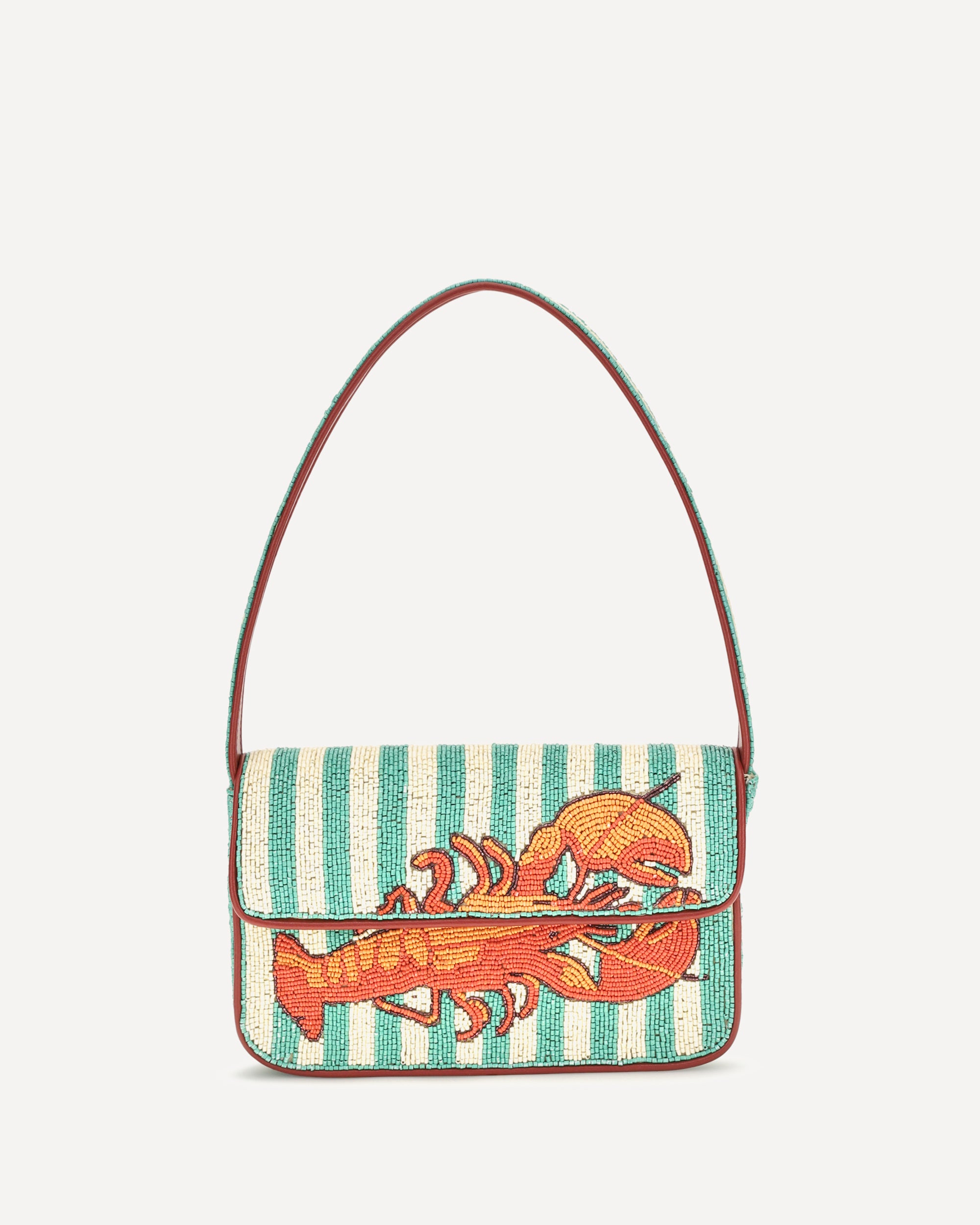 STAUD Tommy Beaded Shoulder Bag