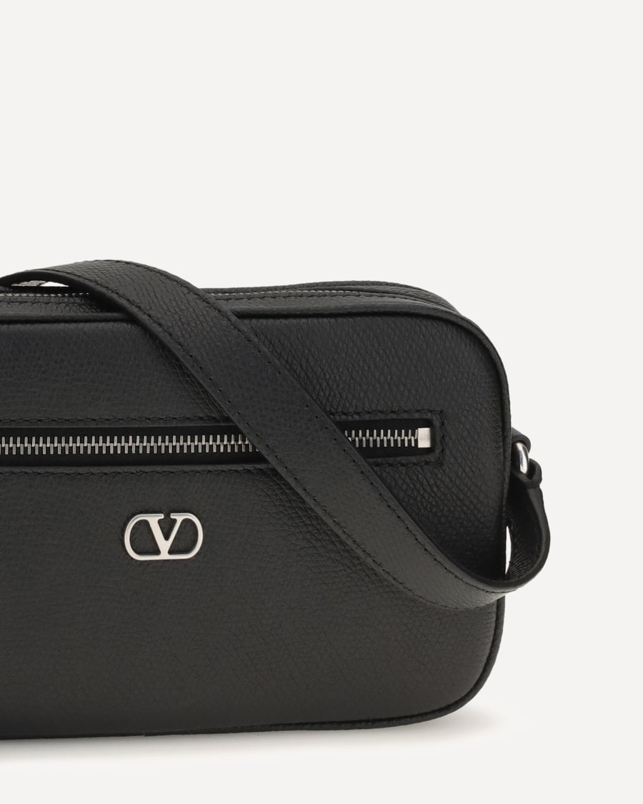 Valentino Garavani Grained leather Crossbody Bag with zip, view 6