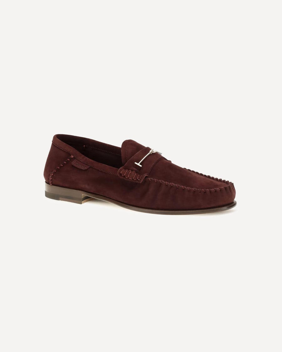 Tom Ford Suede leather T-strap Loafers, view 4