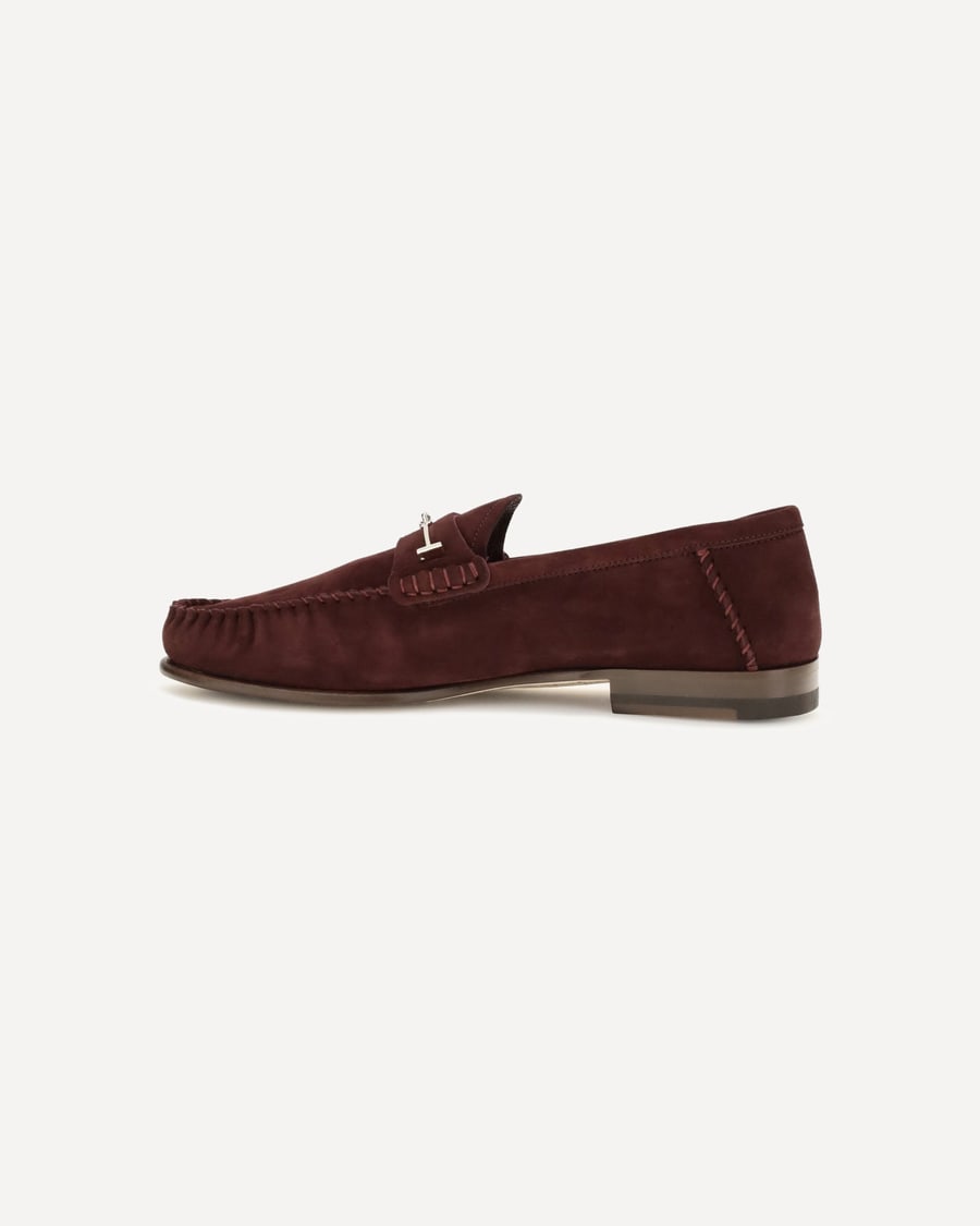 Tom Ford Suede leather T-strap Loafers, view 5
