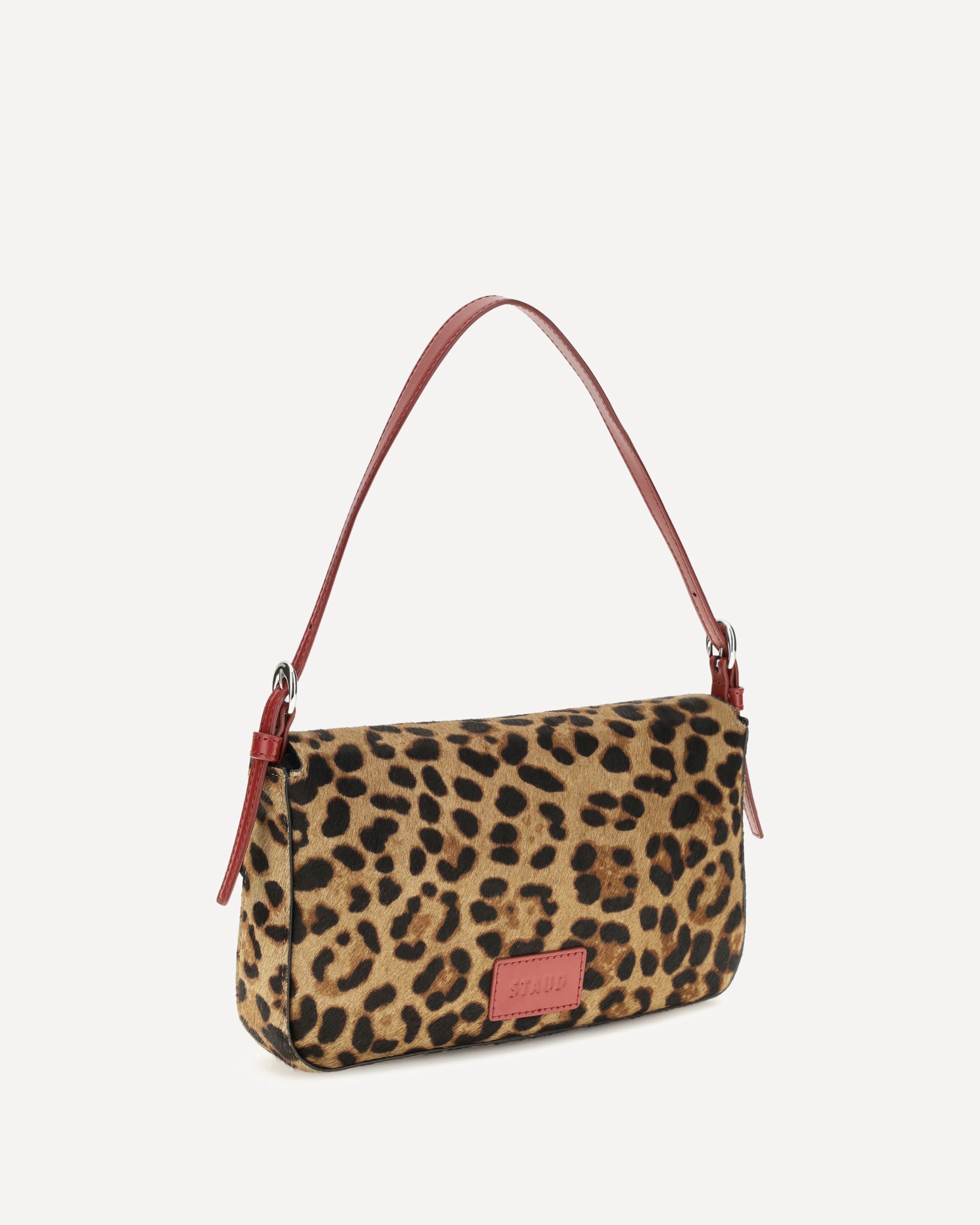 STAUD Leopard Harlow Shoulder Bag, view 2