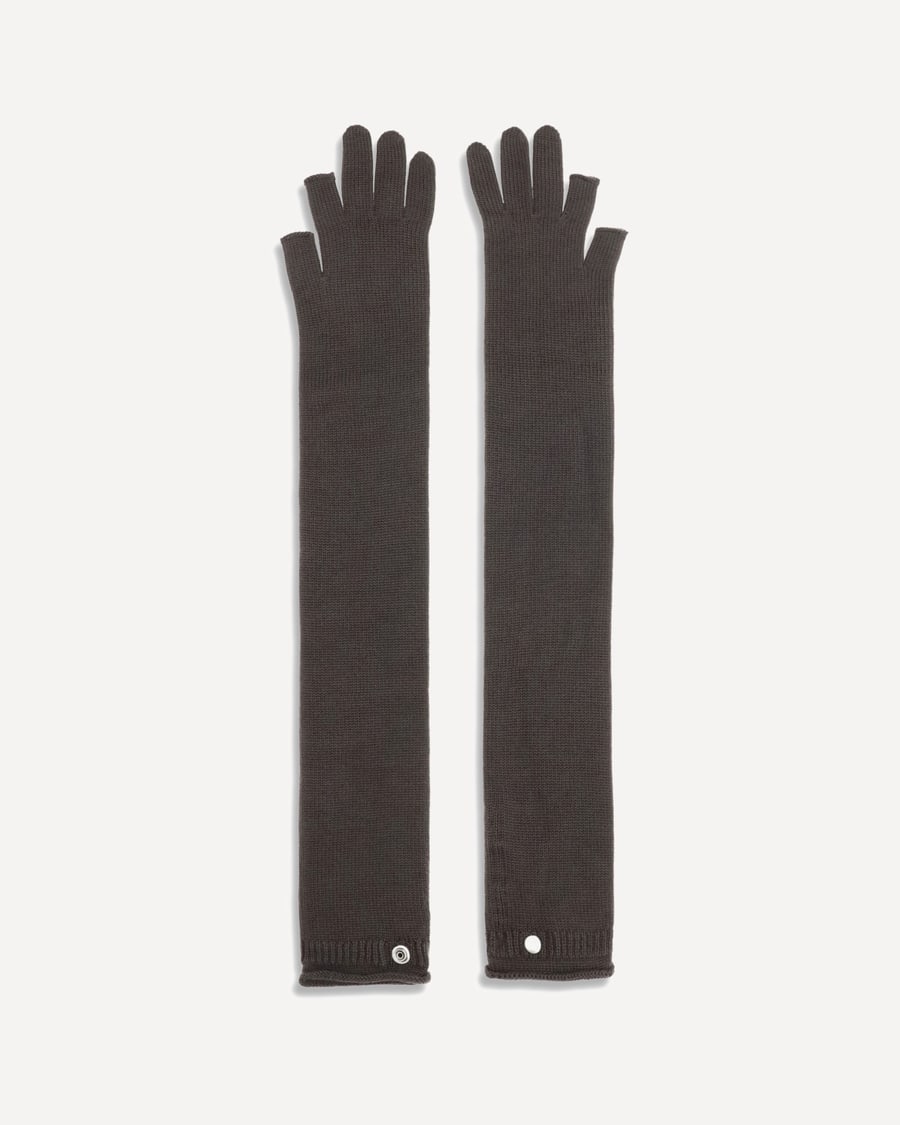 Rick Owens Long fingerless wool Gloves, view 2