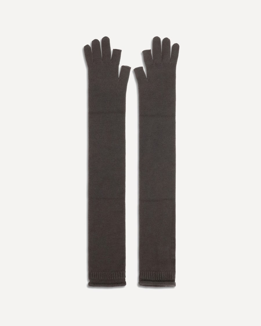 Rick Owens Long fingerless wool Gloves, view 3