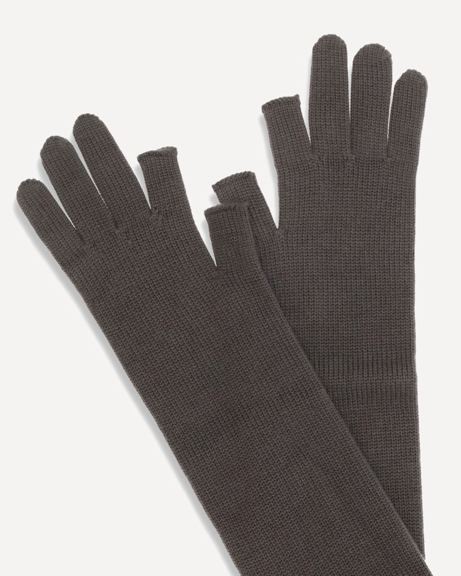 Rick Owens Long fingerless wool Gloves, view 5