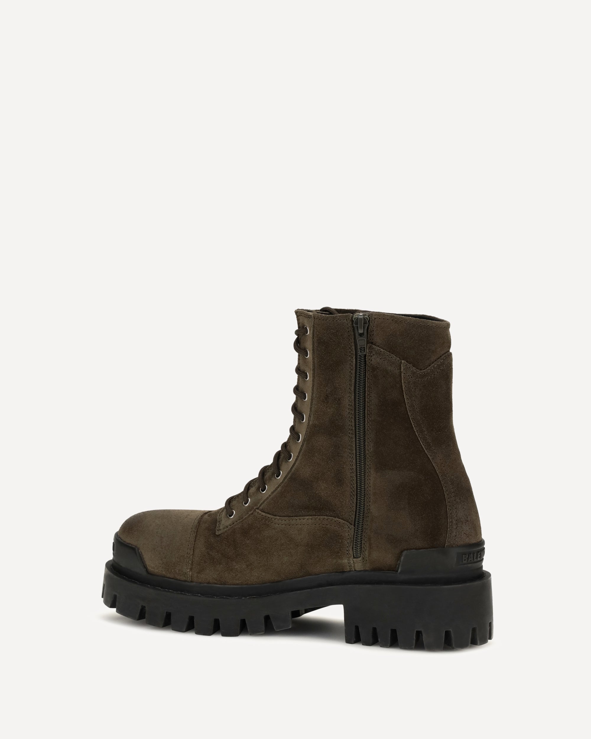 Balenciaga Combat Strike waxed suede calf leather Boots, view 2