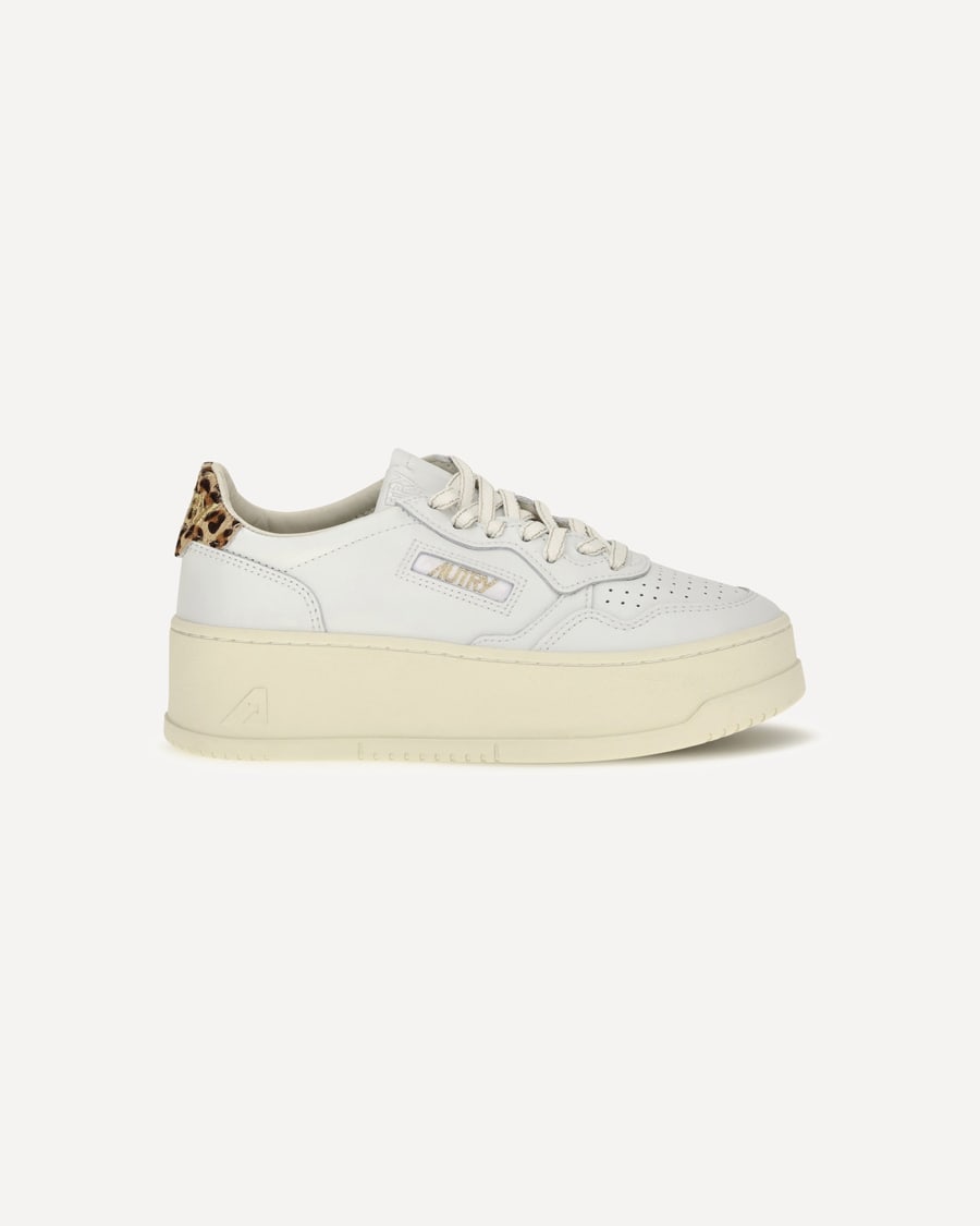 Autry Medalist Platform leather Sneakers, view 3