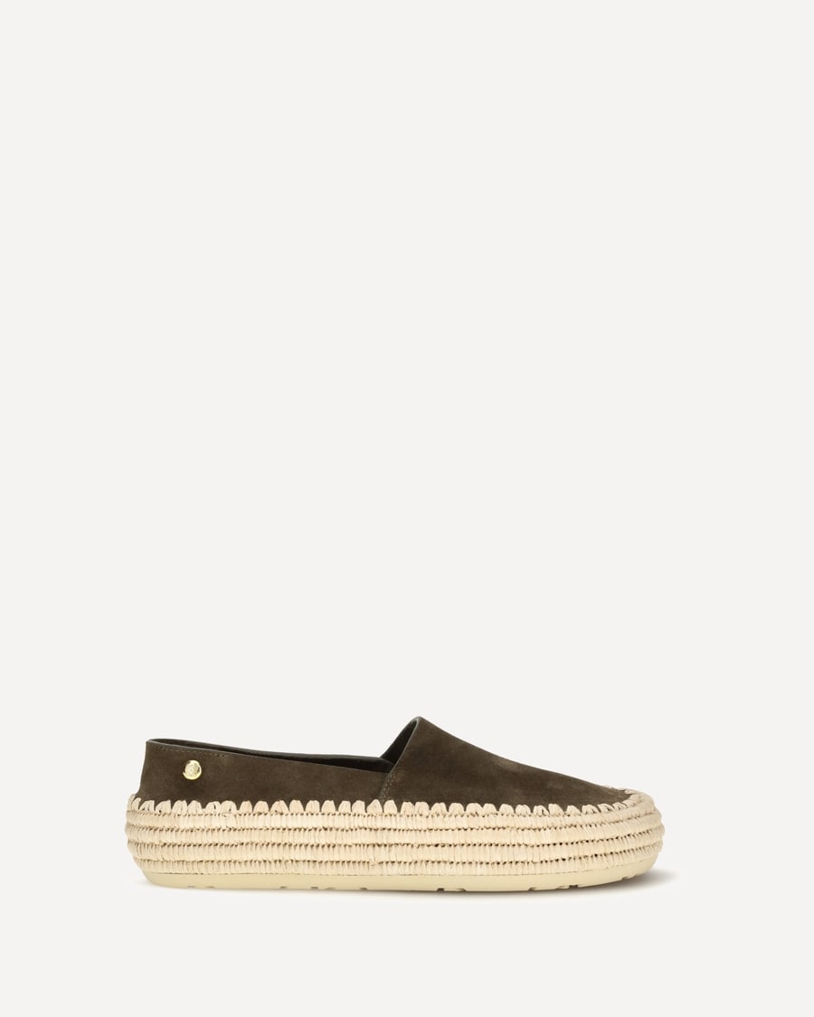 Loewe Rio suede and raffia Espadrillas