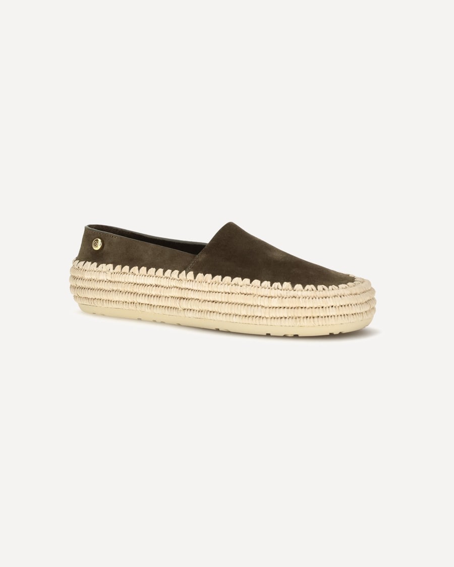 Loewe Rio suede and raffia Espadrillas, view 4