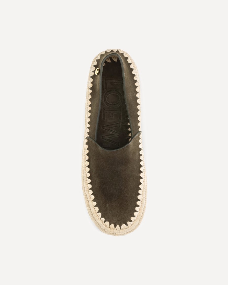 Loewe Rio suede and raffia Espadrillas, view 6