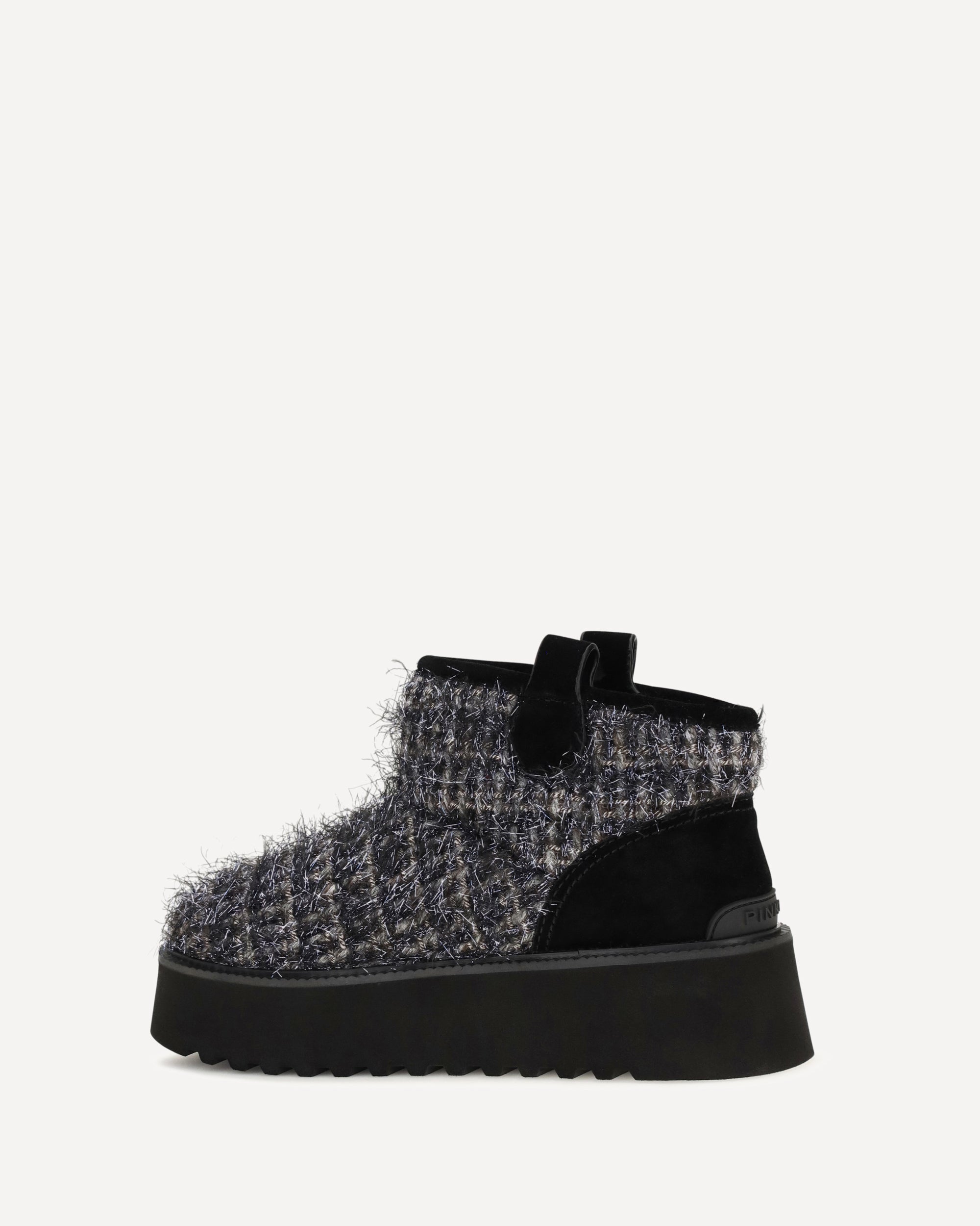 Pinko Tweed and lurex ankle Boots, view 2