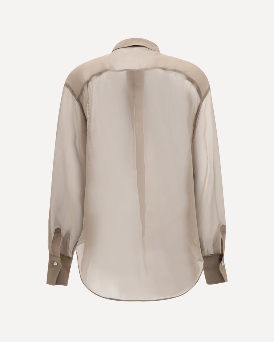 Brunello Cucinelli Sheer checked Shirt, view 4