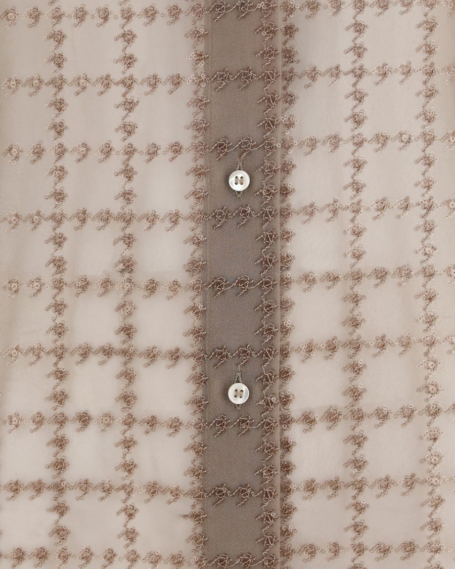 Brunello Cucinelli Sheer checked Shirt, view 5