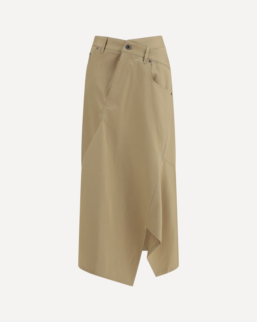 Loewe Asymmetric cotton Skirt, view 3