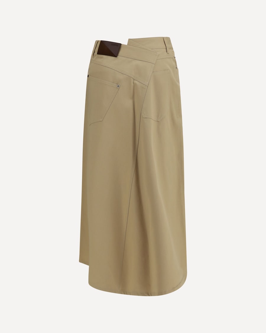 Loewe Asymmetric cotton Skirt, view 4