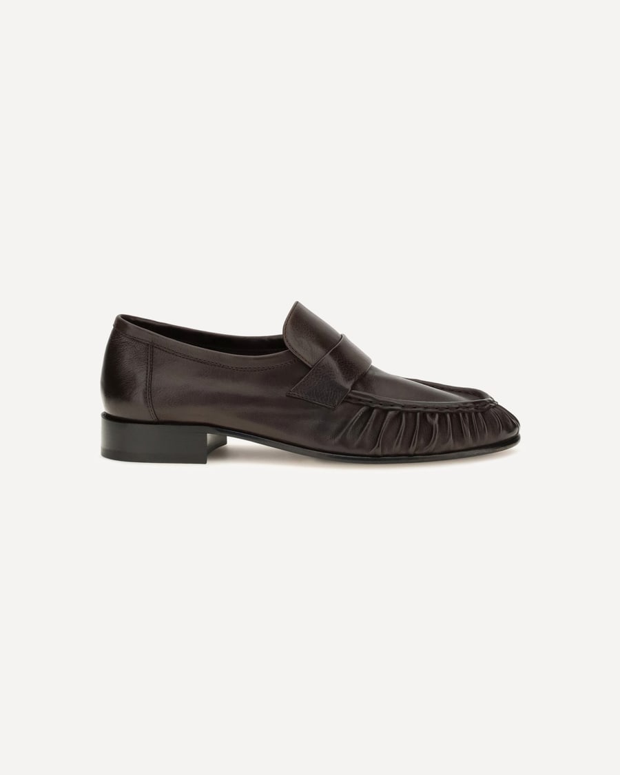 The Row Soft suede Loafers, view 3