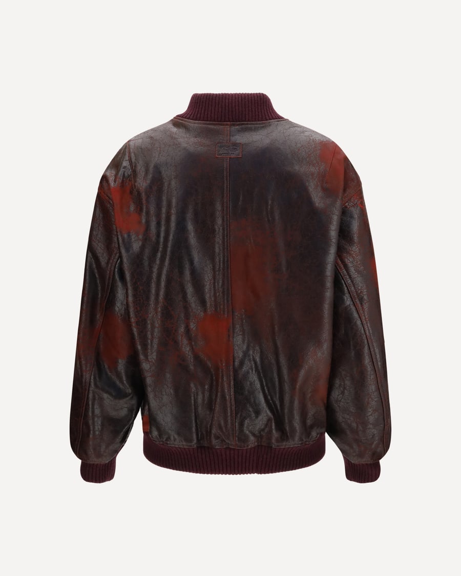 VALSTAR Oversized crackle nappa Bomber Jacket, view 4