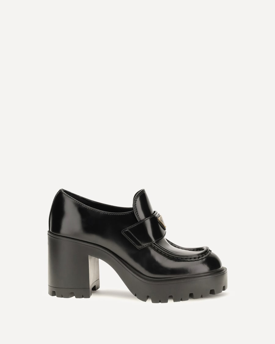 Prada Leather heeled Loafers