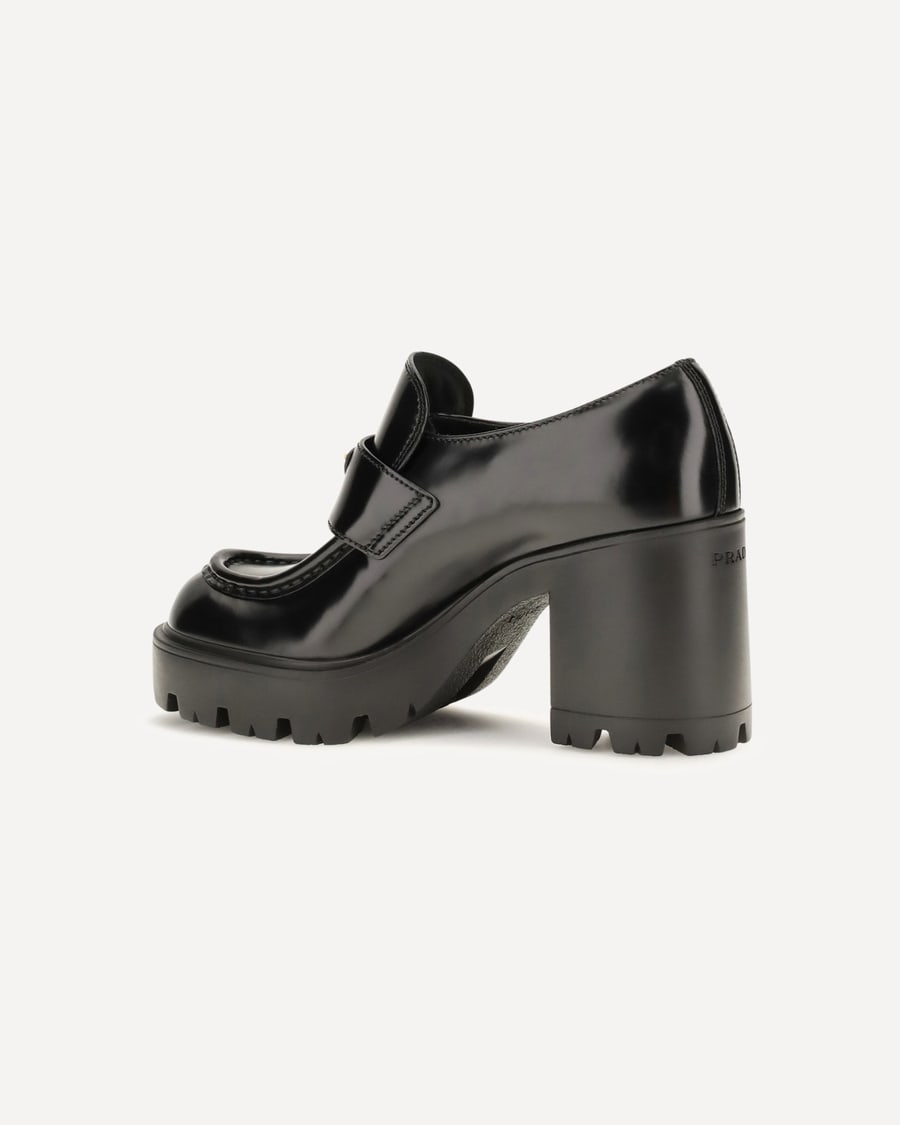 Prada Leather heeled Loafers, view 5