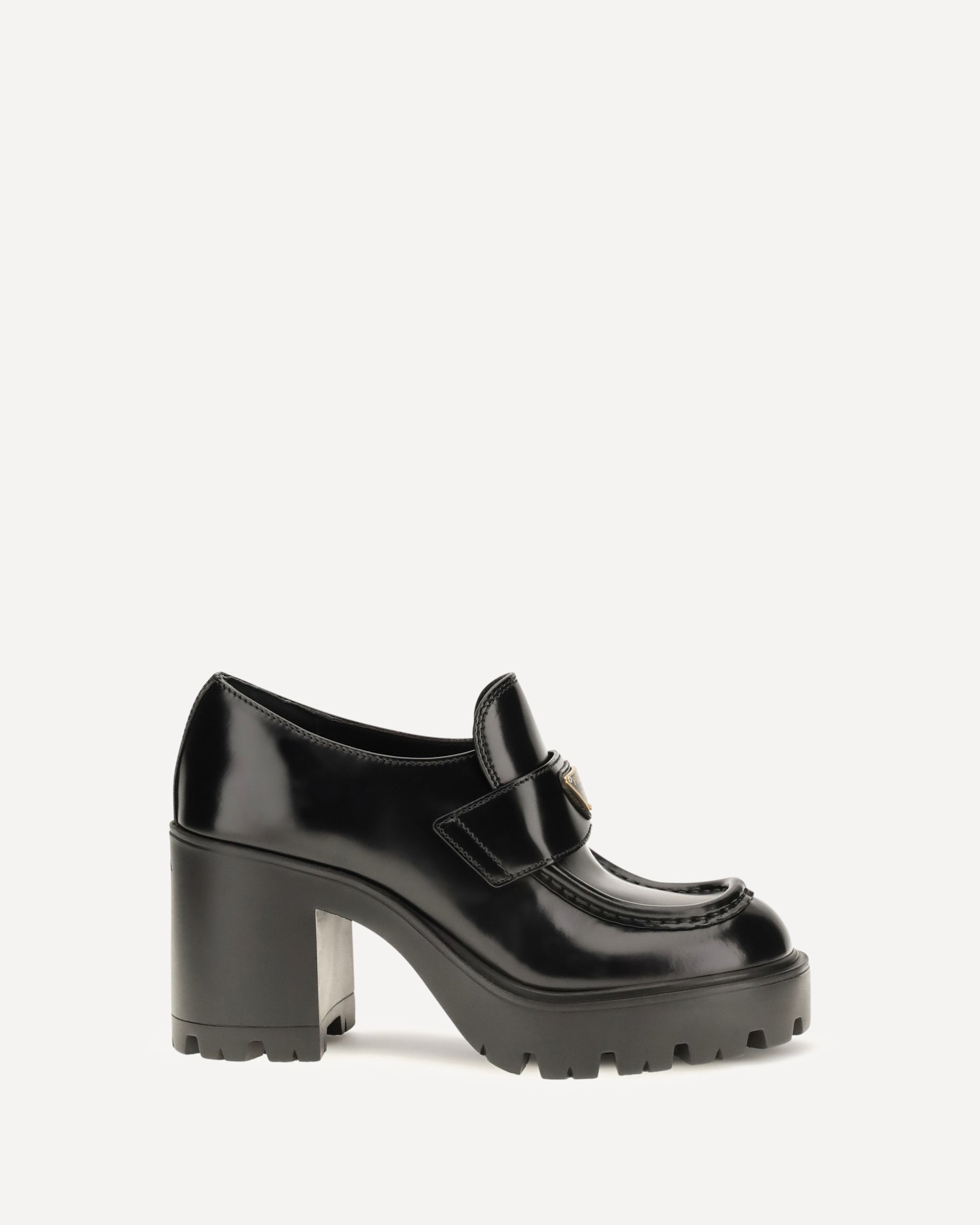 Prada Leather heeled Loafers