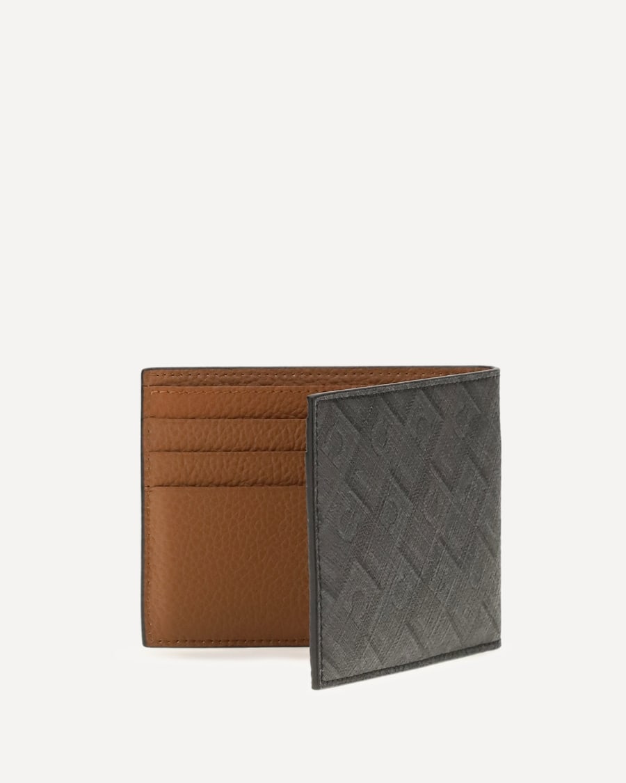 Ferragamo Leather bifold Wallet with Gancini pattern, view 2