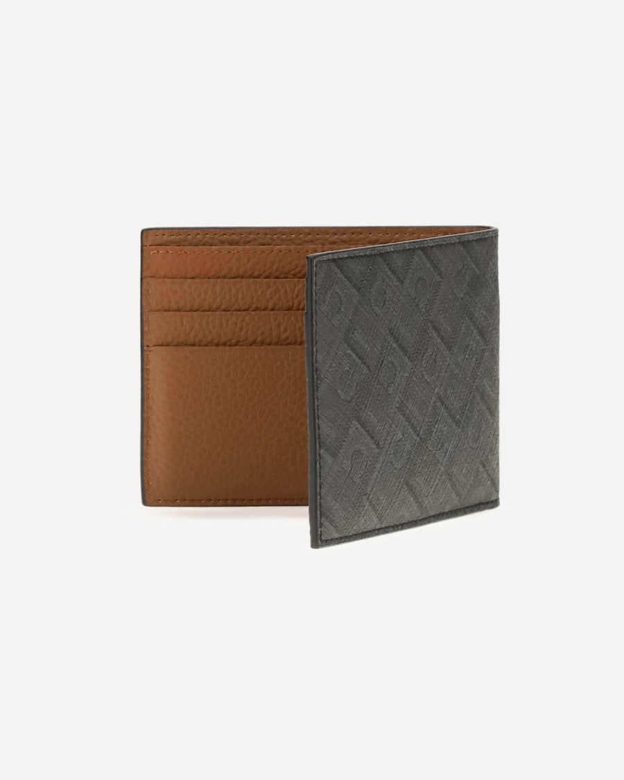 Ferragamo Leather bifold Wallet with Gancini pattern, view 4