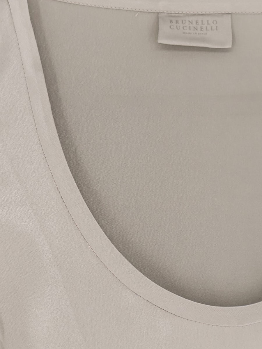 Brunello Cucinelli Stretch silk top, view 3
