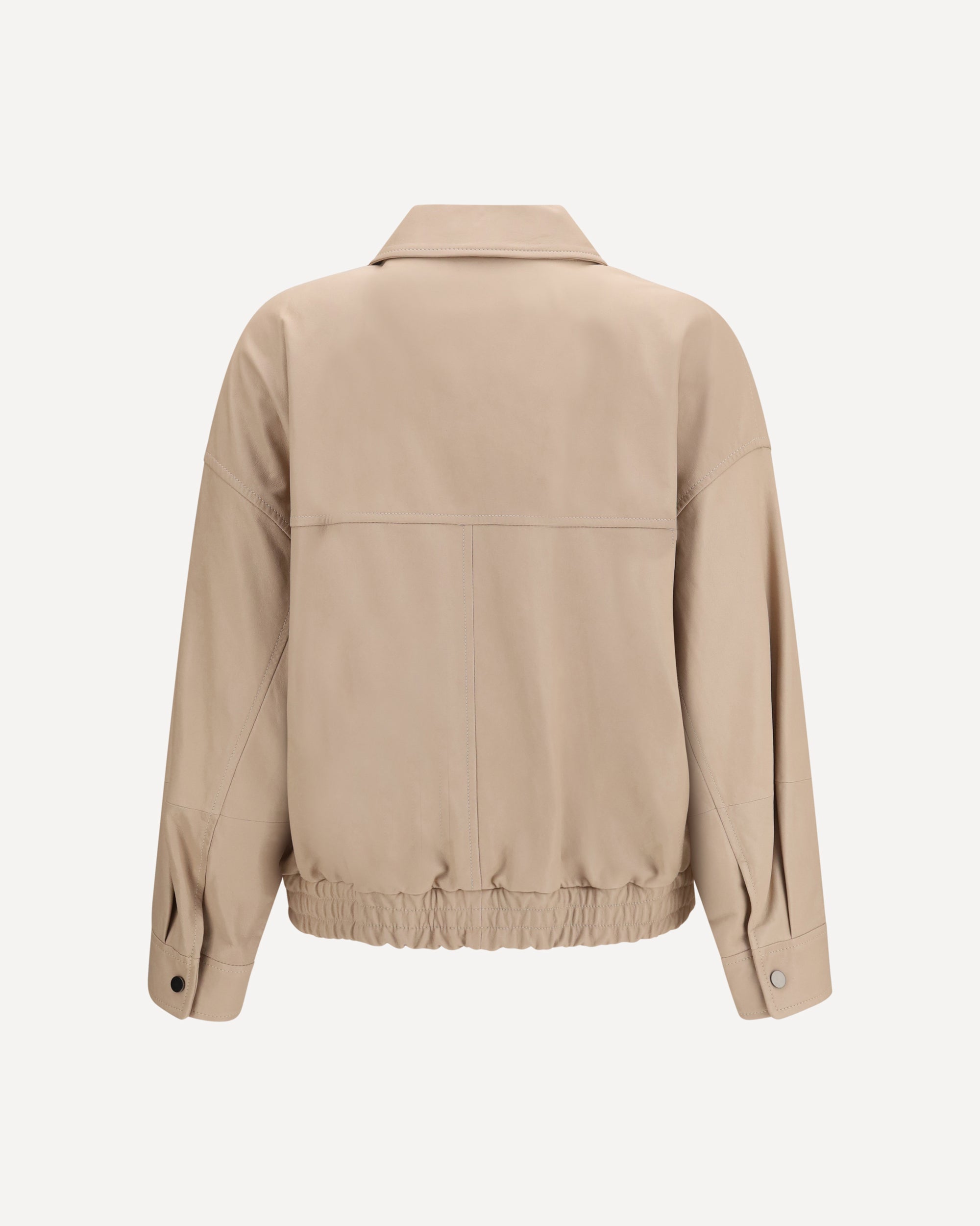 Brunello Cucinelli Glossy nappa Jacket with monili, view 2