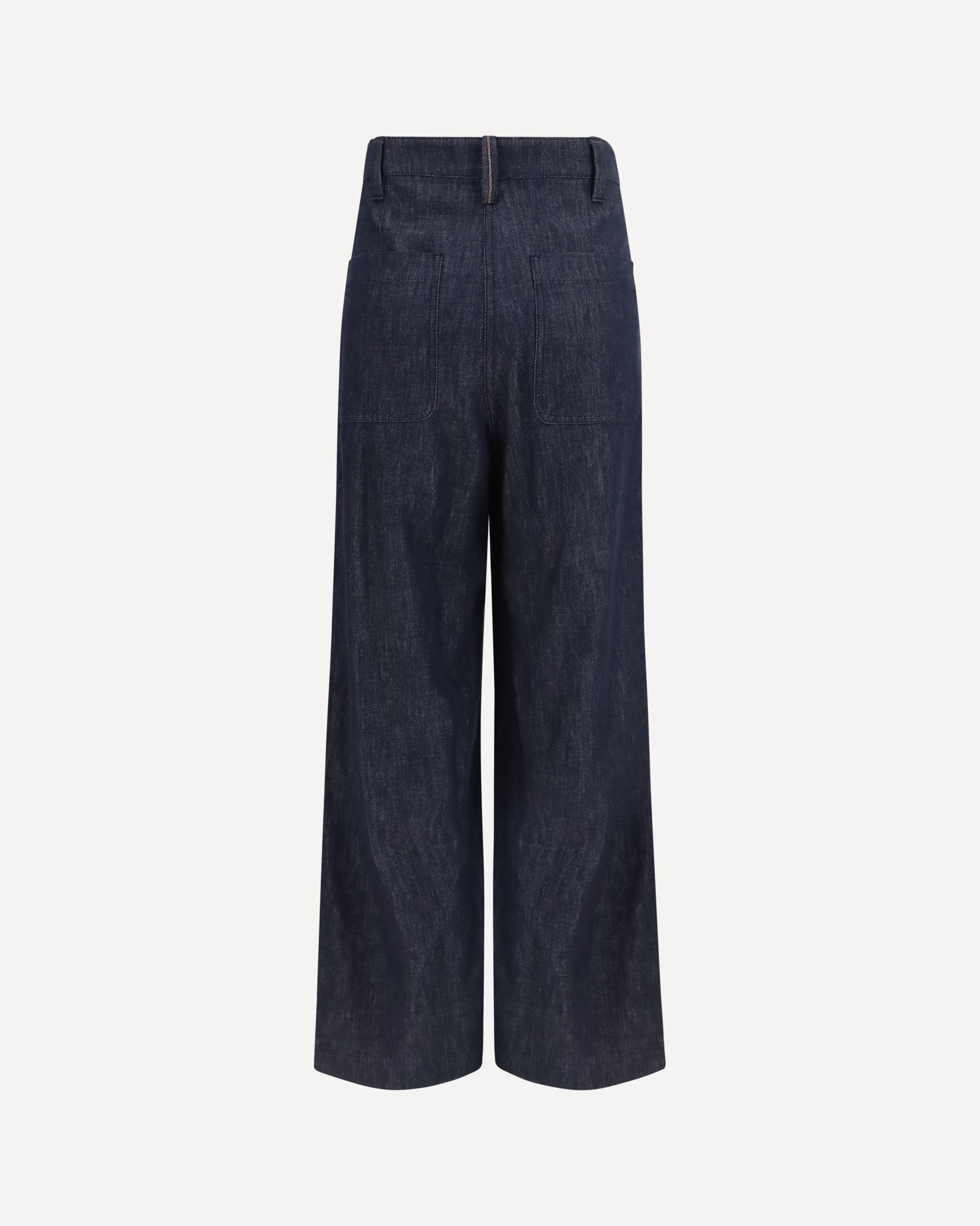 Brunello Cucinelli Denim effect twill wide Pants, view 2